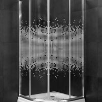 TUS KABINA POLUKRUZNA 80x80x185cm STAKLO 5mm