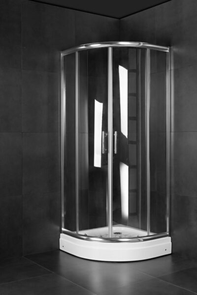 TUS KABINA POLUKRUZNA 90x90cm CISTO STAKLO 5mm
