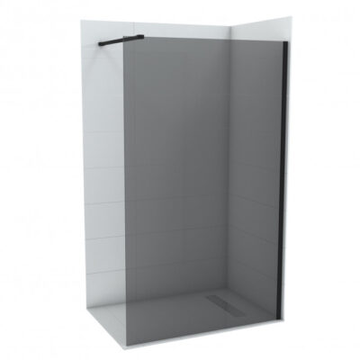 Walk-in CONCEPT MONTE DARK 90x200cm crni mat ram 8mm grey staklo