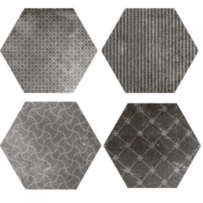 WEMBLEY HEXAGON ANTRACITA 22.5×25.9