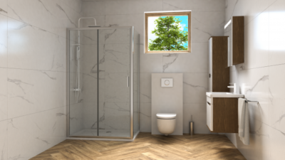 Tuš kabina CONCEPT PROJECT 1100x800x1950 staklo 6mm providno