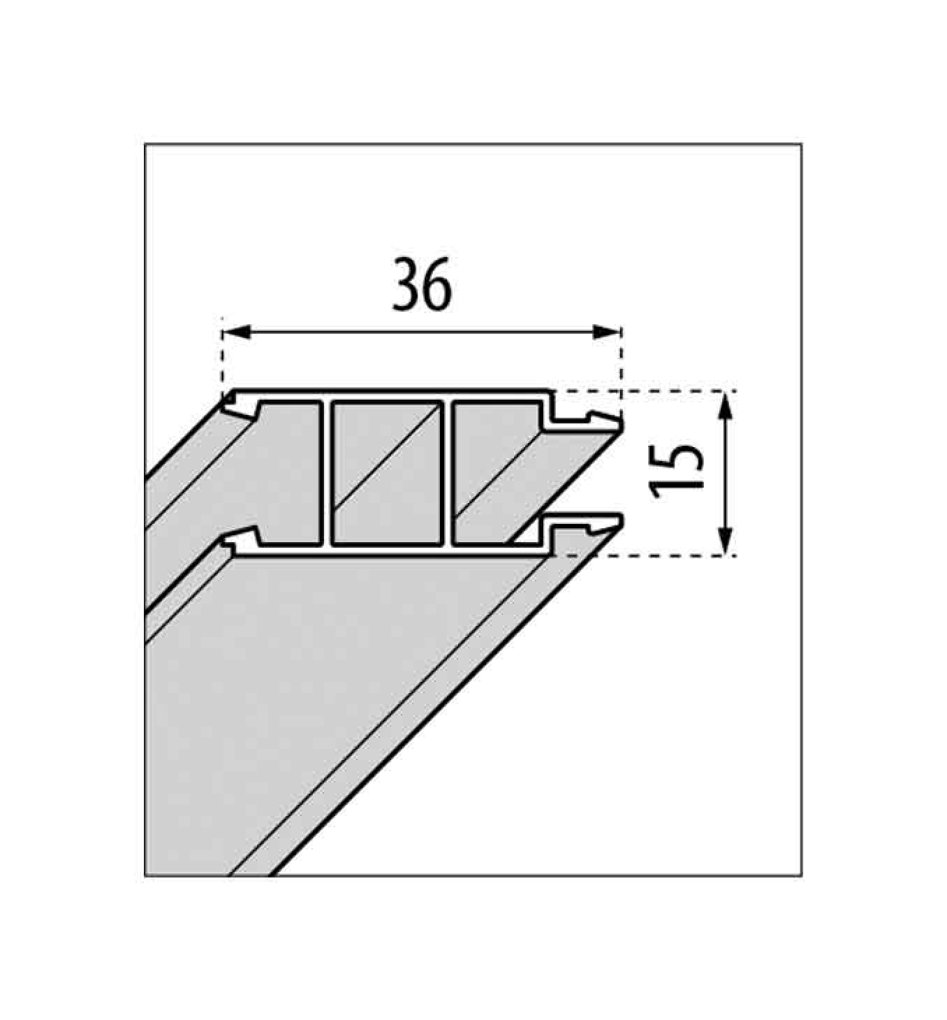 Kompezacioni profil Novellini nastavak 3cm - Slika 2