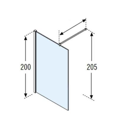 Walk-in NOVELLINI SENSI 800×1950 8mm staklo