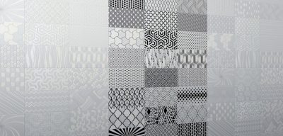 CAMALEONTE decor mix negro brillo 20×60 B005 004 (Z)