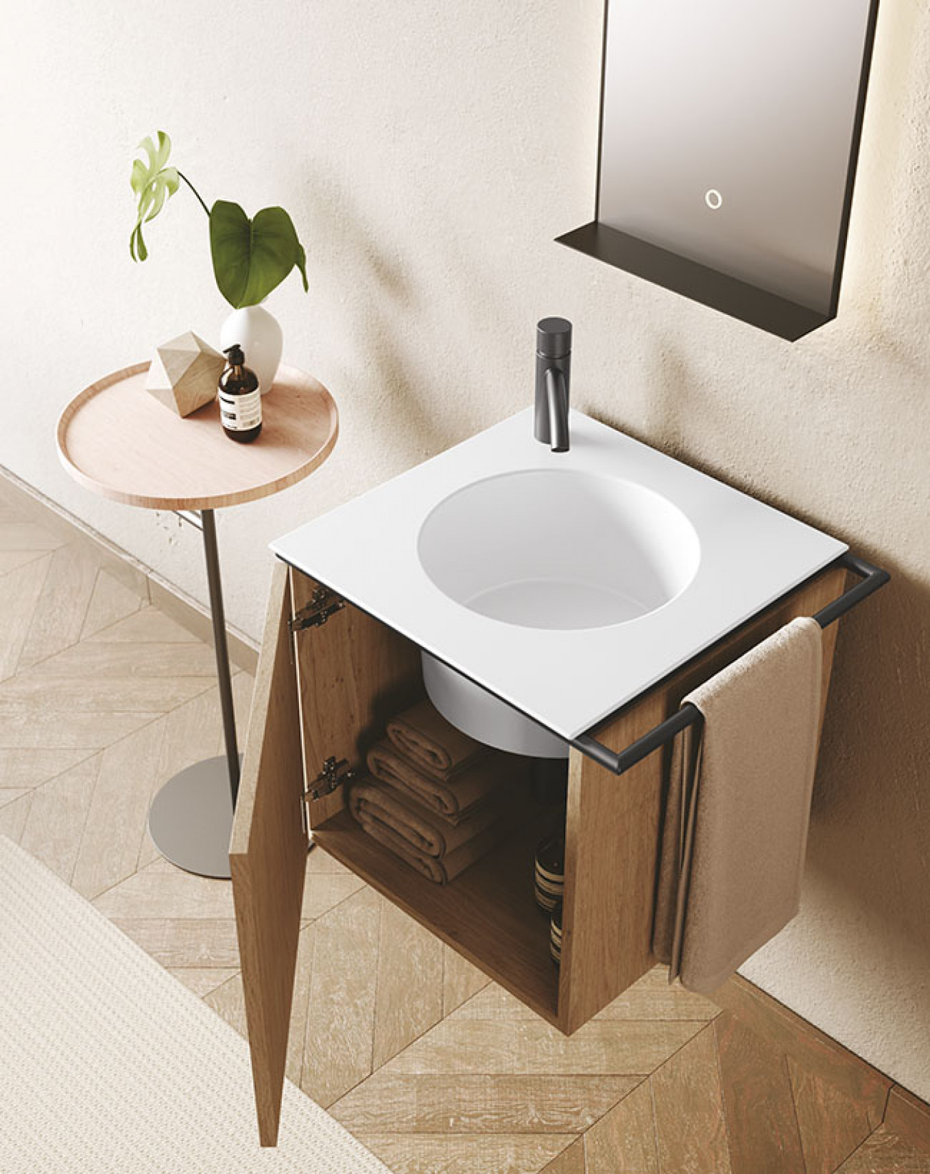 Lavabo COLAVENE SKYLAND 48x48 bela sjaj - Slika 3
