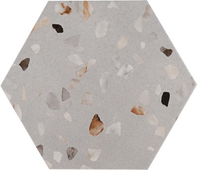 DORIA greige hexagon 25.8×29 (P/Z)