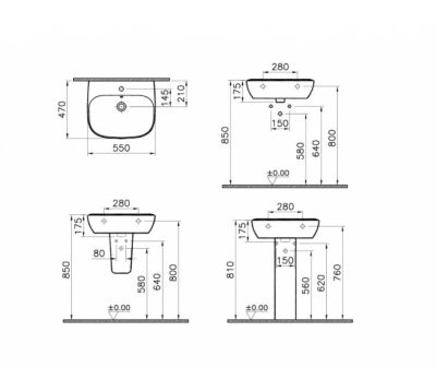 Lavabo VITRA ZENTRUM 60cm