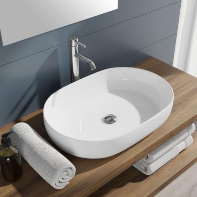 Lavabo nadgradni HATRIA HAPPYHOUR SLIM 12:00 570x380x150 white glossy
