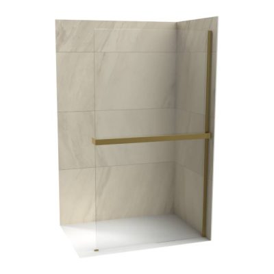Walk-in COPEN MONTE SUPERIORE 1200×2000. 8mm staklo. polica i držač brušeno zlato