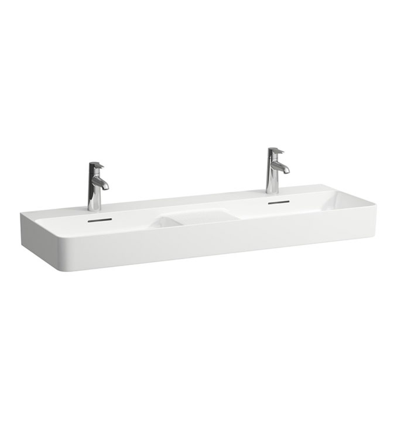 Lavabo LAUFEN VAL 120x42cm beli dupli sa rupom - Slika 6