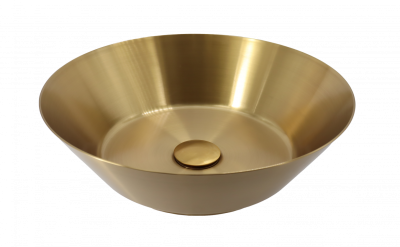 Metalni lavabo COPEN nadgradni 400x125mm brušeni mesing