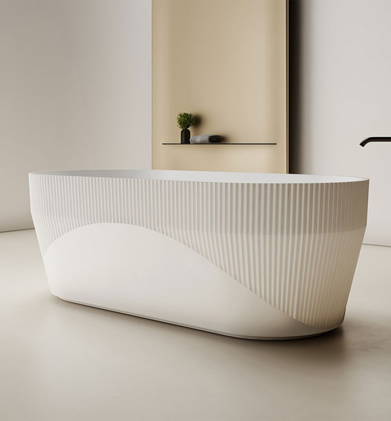 Kada samostojeća COPEN GINGER 1500x750x580mm mat bela - Slika 4