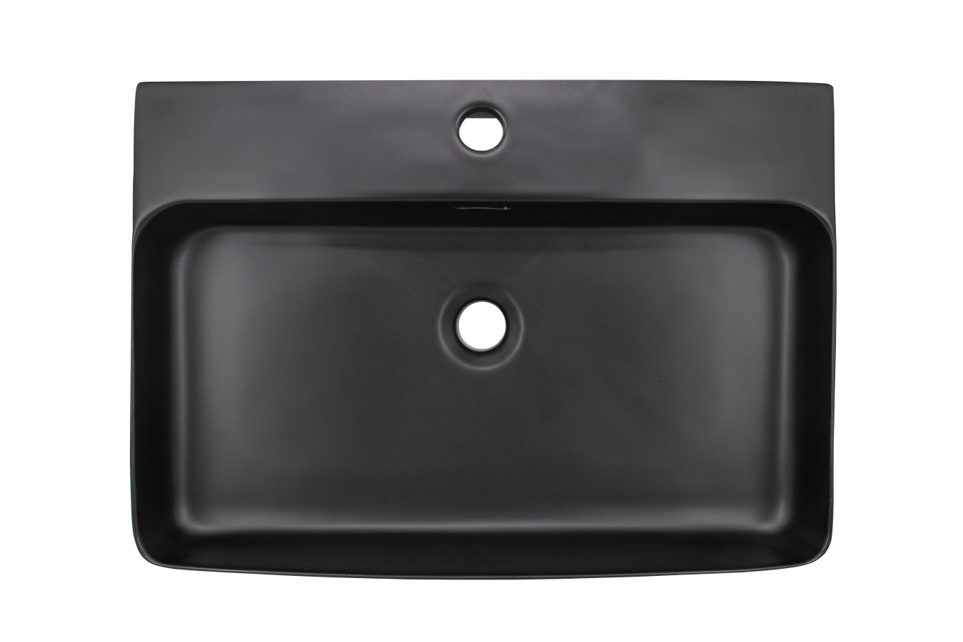 Lavabo nadgradni MINOTTI 600x425x135 sa otvorom za slavinu mat crni - Slika 2