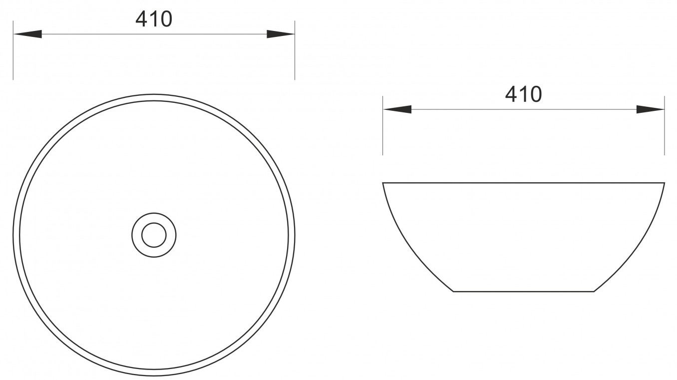 Lavabo nadgradni MINOTTI fi410x160 silver - Slika 3