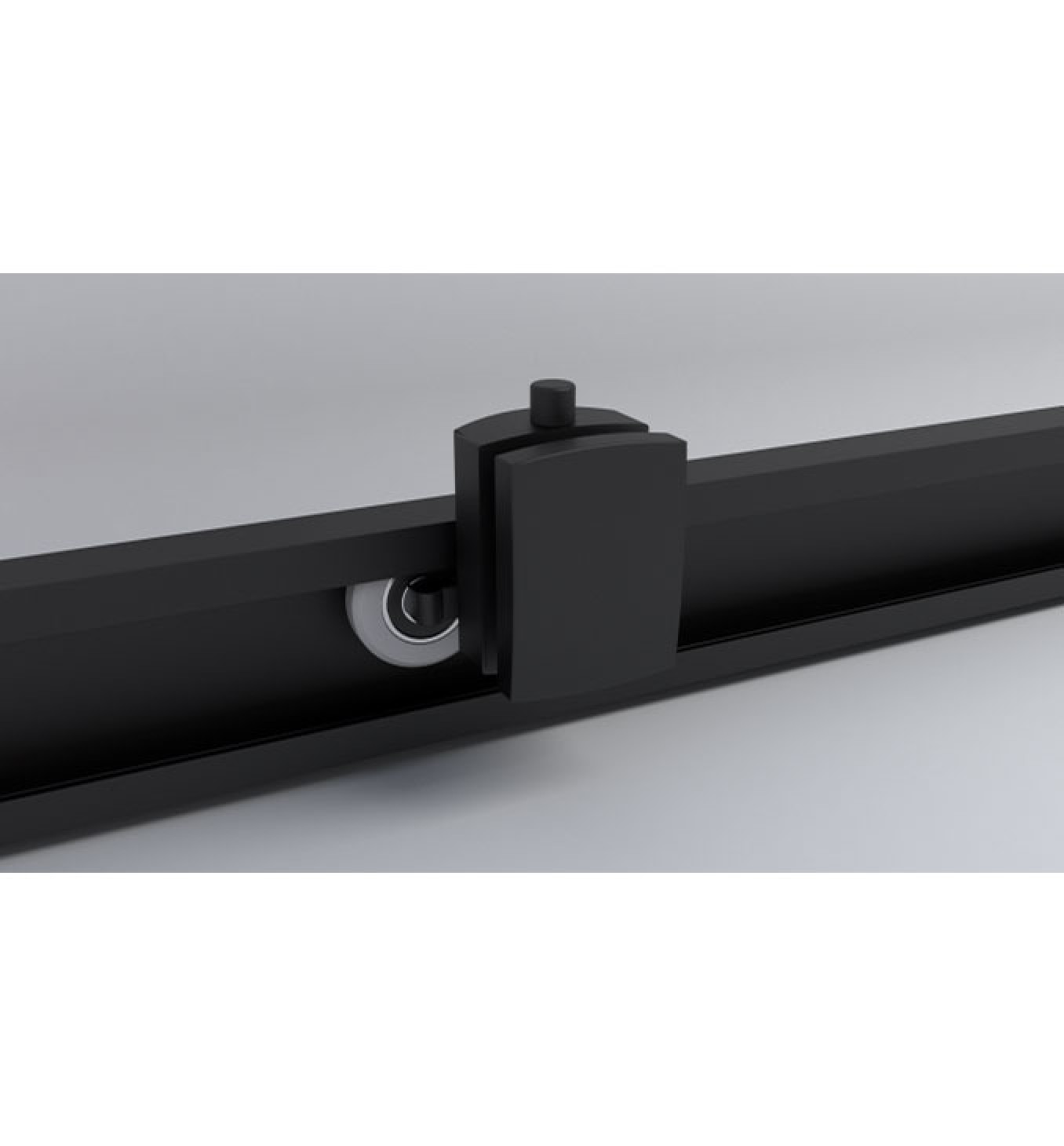 Stakleni paravan COPEN ATLAS BLACK 1100x1950 transparentno staklo 6mm crni mat ram C-02-B4110T - Slika 4
