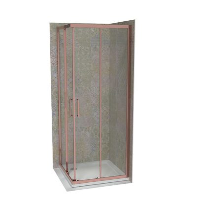 Tuš kabina COPEN ATLAS PRO 900x900x1950 rose gold. staklo 6mm providno