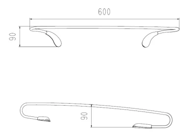 Držač peškira COPEN DROP 600mm zlatni