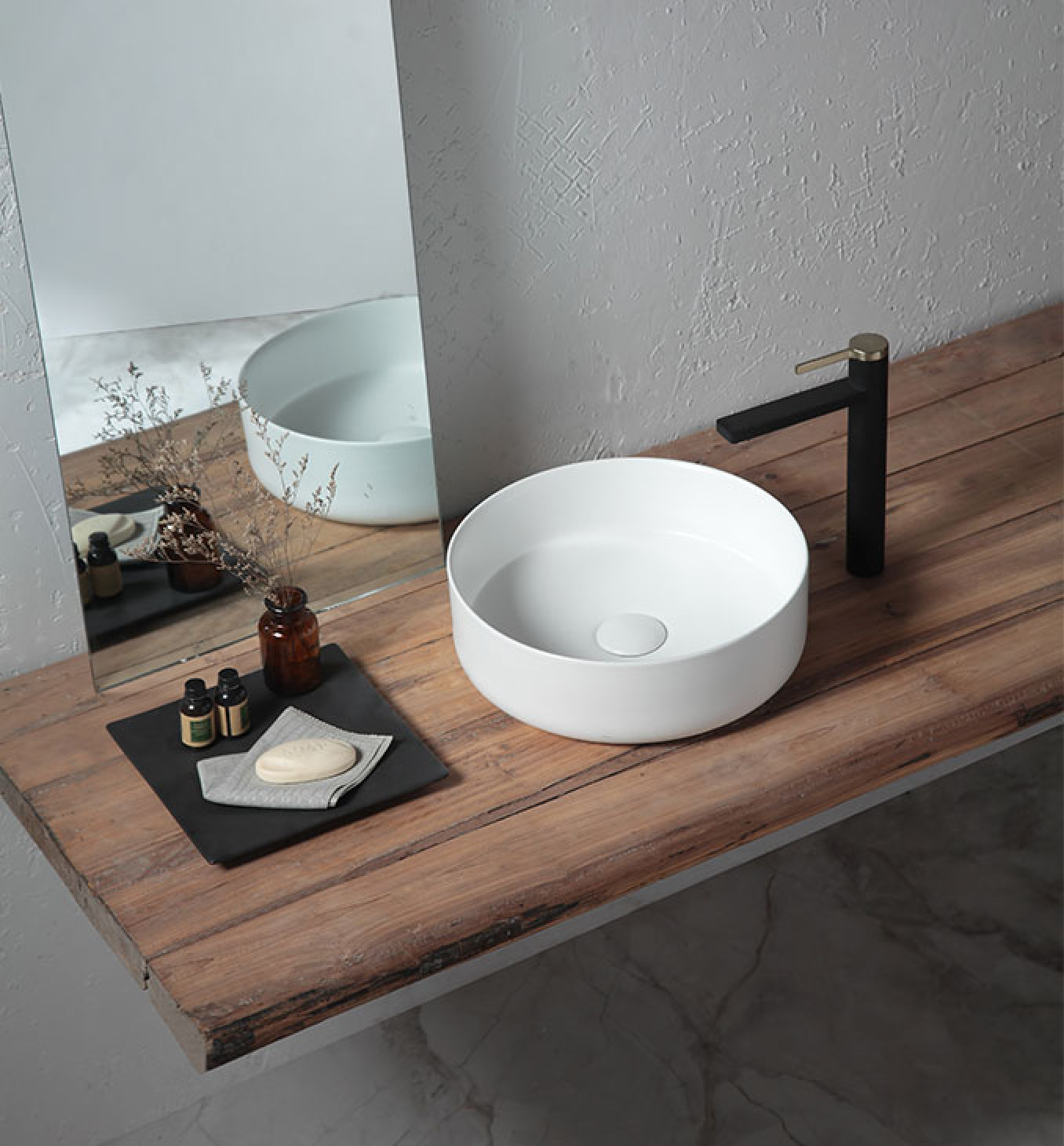 Lavabo COPEN nadgradni 410x410x120 matt white - Slika 8