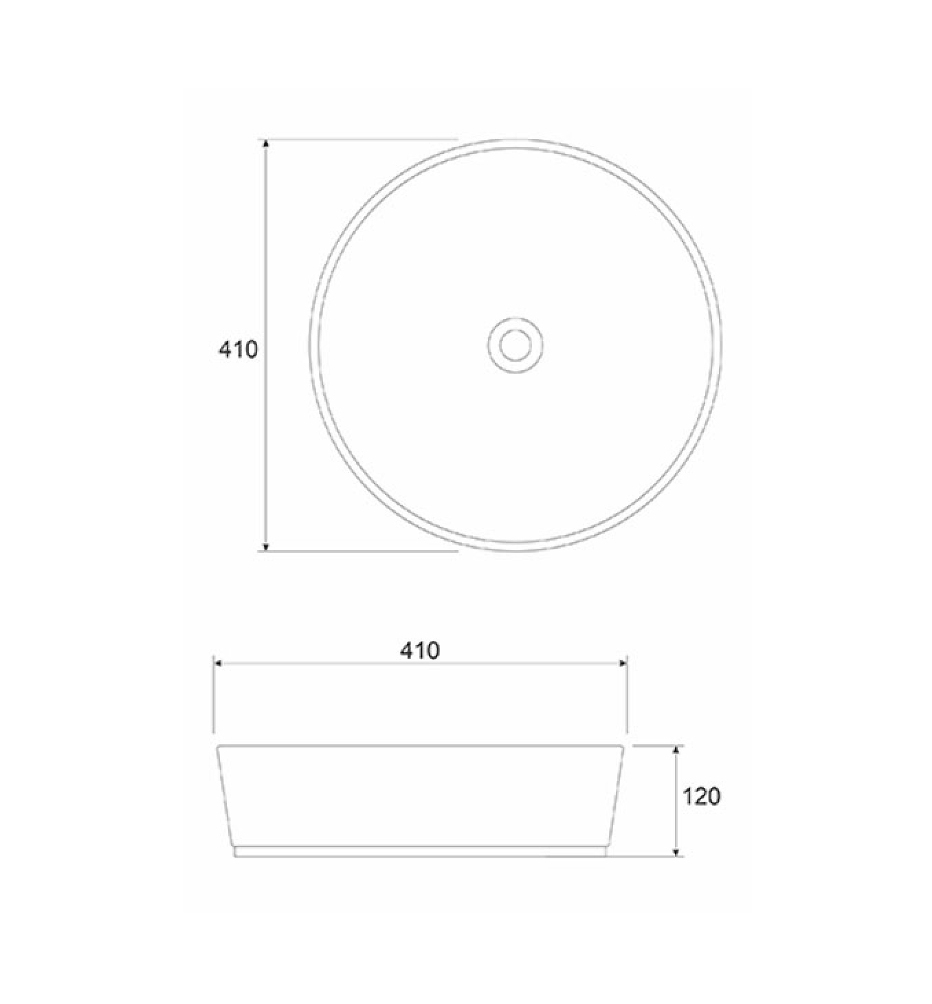 Lavabo COPEN nadgradni 410x410x120 matt white - Slika 9