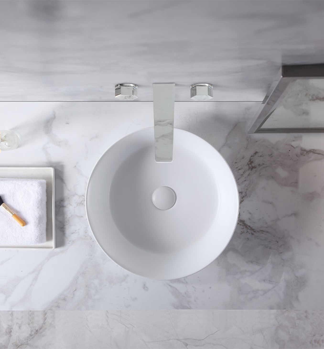 Lavabo COPEN nadgradni 430x430x130 matt white - Slika 3