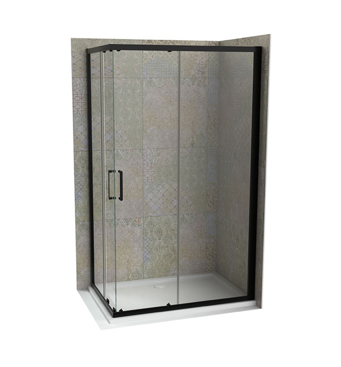 Tuš kabina ATLAS PRO 160x80cm staklo 6mm mat crna