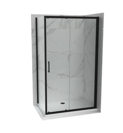 Tuš kabina ATLAS PRO 130x80cm staklo 6mm mat crna