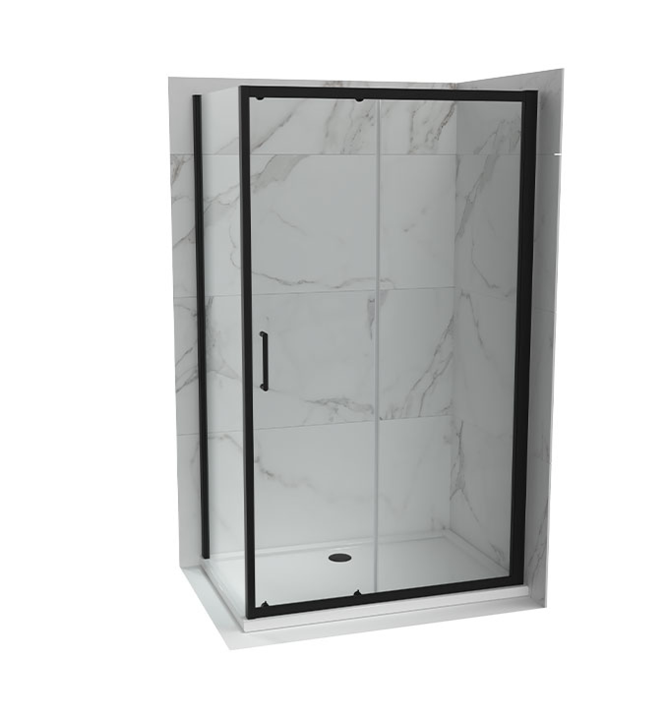 Tuš kabina ATLAS PRO 140x90cm staklo 6mm mat crna