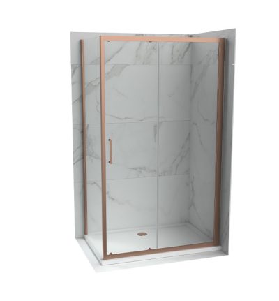 Tuš kabina ATLAS PRO 100×90 cm staklo 6mm rose gold