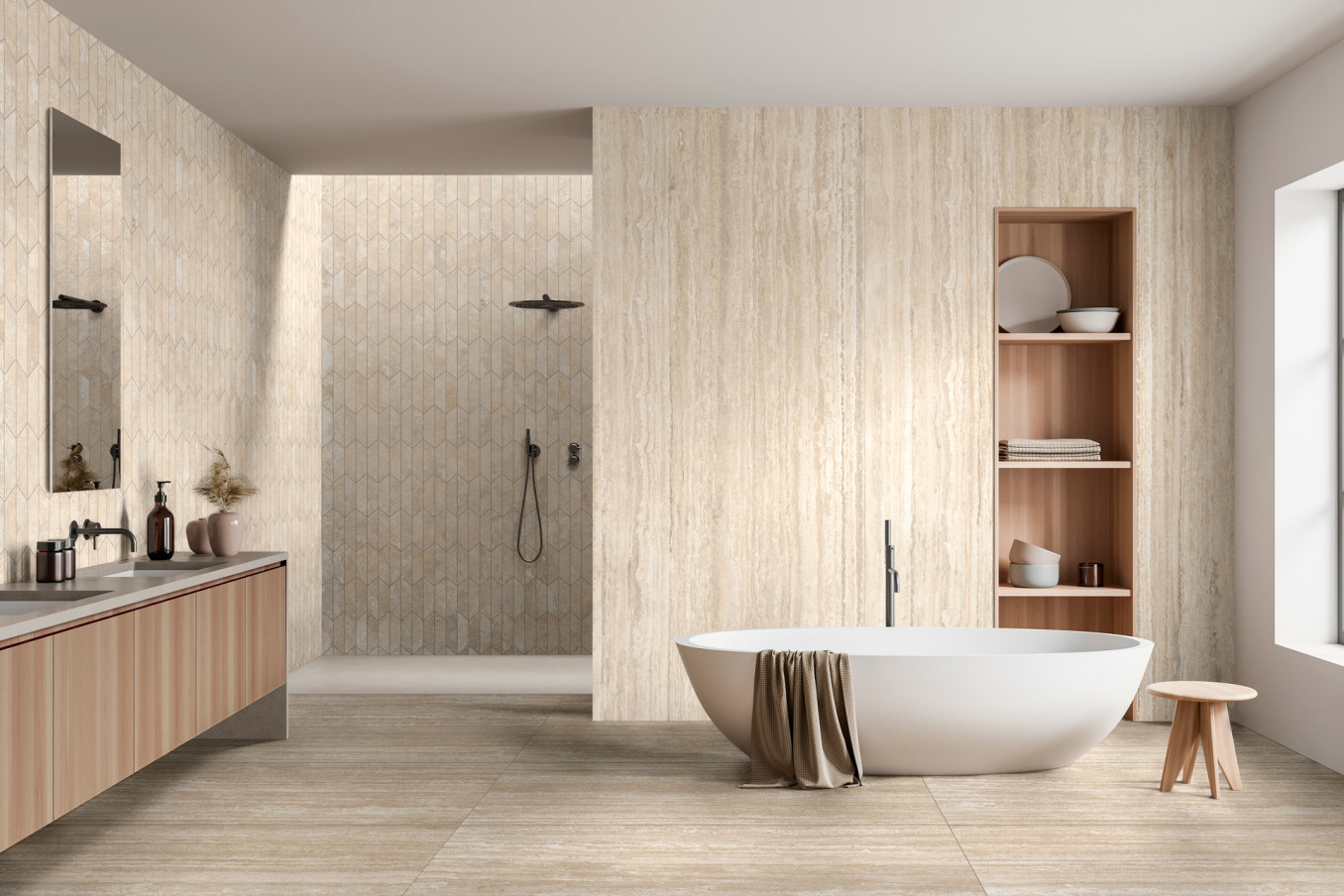 REALSTONE TRAVERTINO vein bianco 60x120 rett - Slika 2