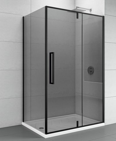 Tuš kabina COPEN ABSOLUT BLACK 100x800x200cm dark staklo 6mm sa pivot vratima crni mat ram