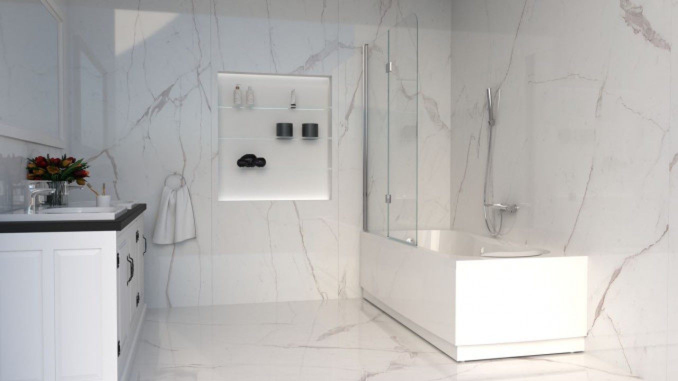 Paravan za kadu MINOTTI 1200x1500. 6mm staklo. preklopni - Slika 3