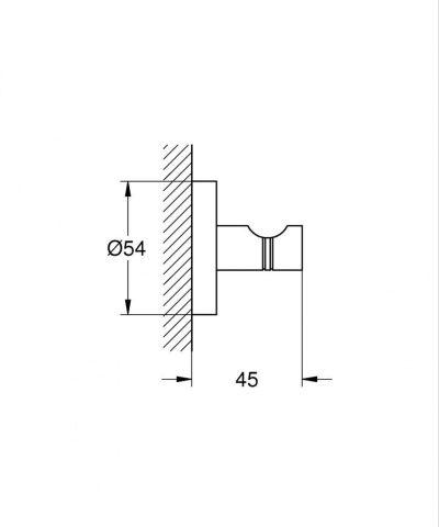 Držač bade mantila GROHE ESSENTIALS hard graphite