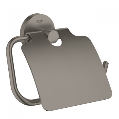 Držač toalet papira GROHE ESSENTIALS sa poklopcem brushed hard graphite