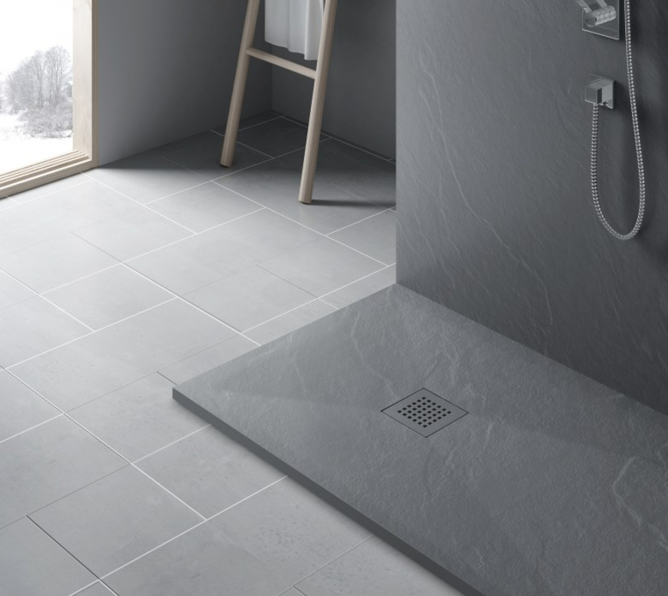 Tuš kadica COPEN SLATE LIGHT GRAY 1200x800x25 sa S/S light gray rešetkom - Slika 6