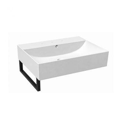 Lavabo HATRIA BAHIA_13 600X465 sa crnim bočnim držačem peškira