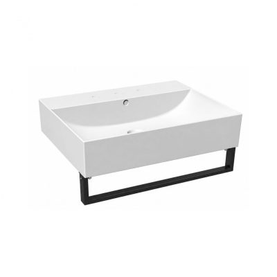 Lavabo HATRIA BAHIA_13 800X465 sa crnim prednjim držačem peškira
