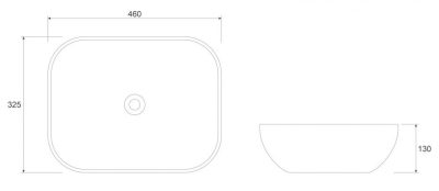 Lavabo COPEN nadgradni 455x320x135