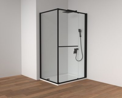 Tuš kabina COPEN ATLAS PRO 1V 1000x800x2000 matt black. staklo 6mm providno