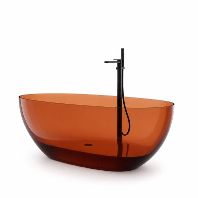 Kada samostojeća COPEN RESIN 1700x750x550mm transparent maron