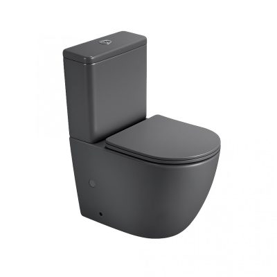Monoblok PERLA rimless dark grey sa duroplast soft close wc daskom vario