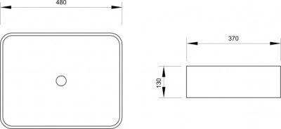 Lavabo nadgradni MINOTTI 480x370x130 cappuccino
