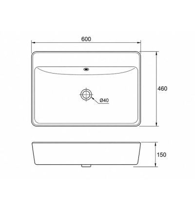 Lavabo COPEN 600x460x150