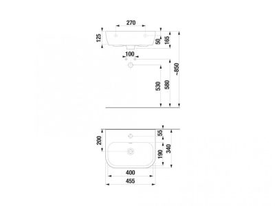 Lavabo JIKA DEEP 45.5×34