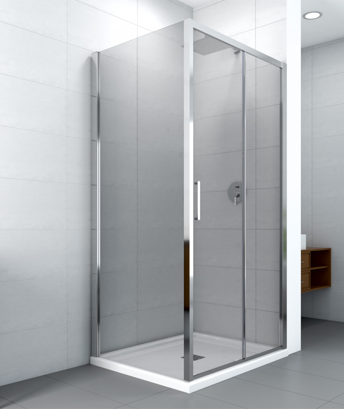 Tuš kabina COPEN ATLAS 140x80x195cm staklo 6mm providno - Slika 3