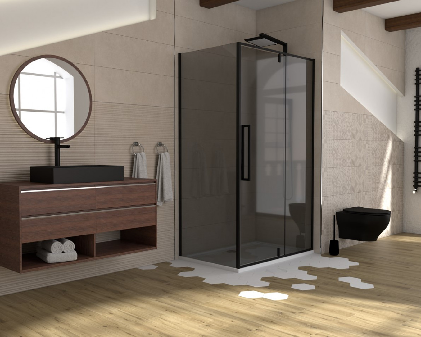 Bočno staklo COPEN ABSOLUT BLACK 90x200cm dark staklo 6mm - Slika 2