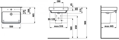Lavabo LAUFEN PRO S 55×46,5