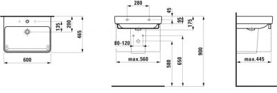 Lavabo LAUFEN PRO S 60×46,5