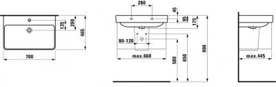 Lavabo LAUFEN PRO S 70×46,5