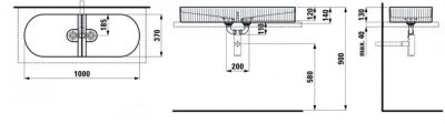 Lavabo Laufen SONAR dupli 37×100