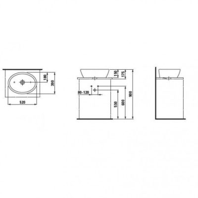Lavabo Laufen PRO B 52×39 zdelasti